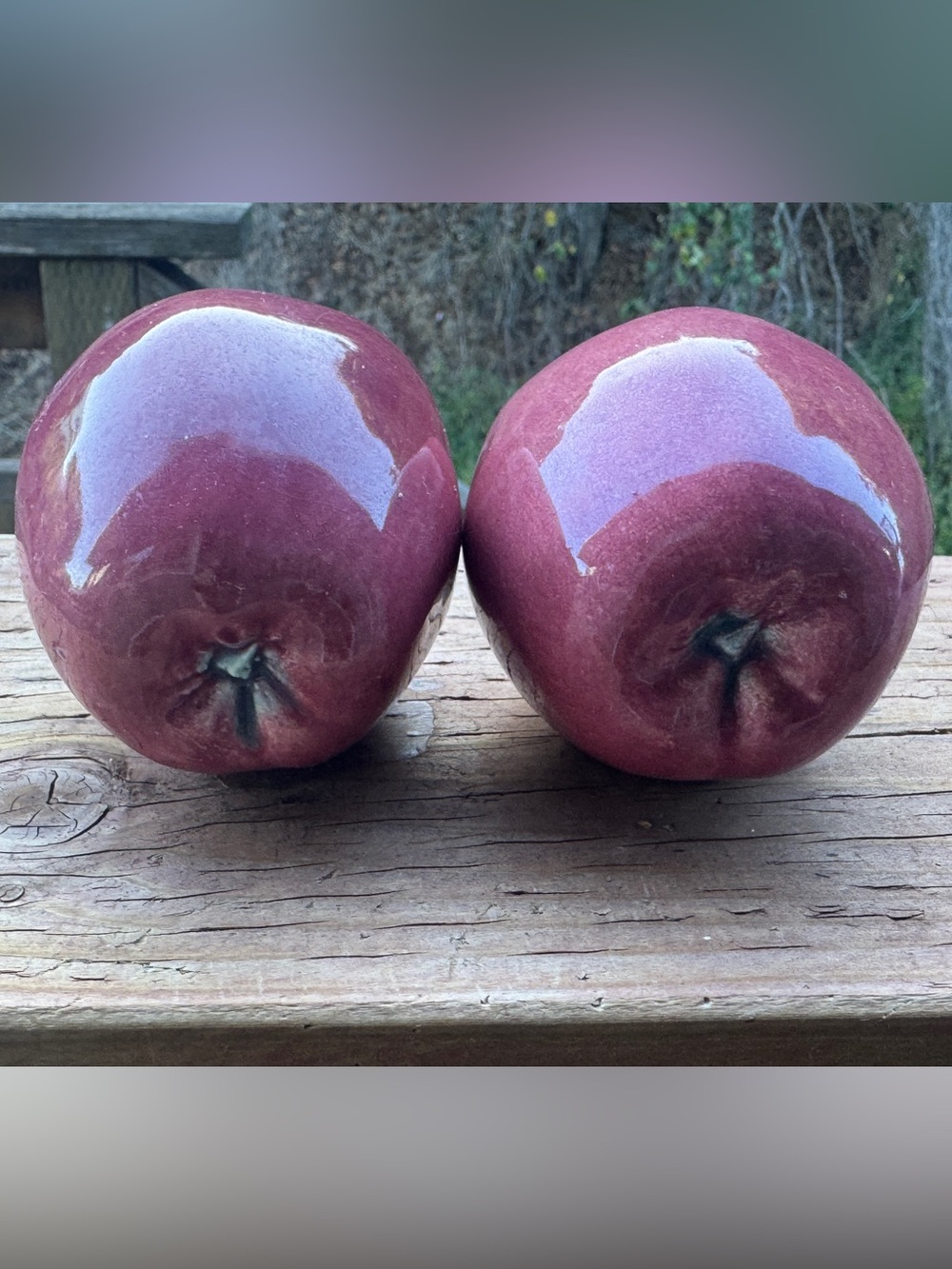 Ceramic Apple Salt and Pepper Shaker Set - Picture 2 of 3